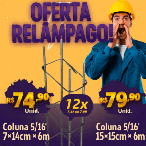 Coluna Pronta 5/16 7x14cm x 6m